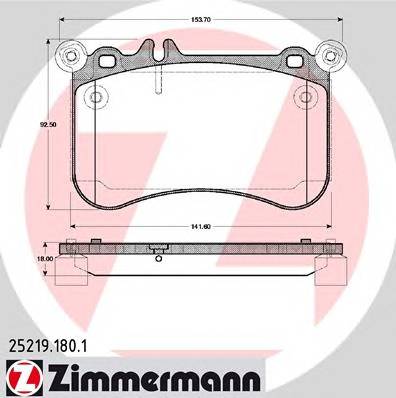 ZIMMERMANN 252191801 KLOCKI HAMULC. MERCEDES