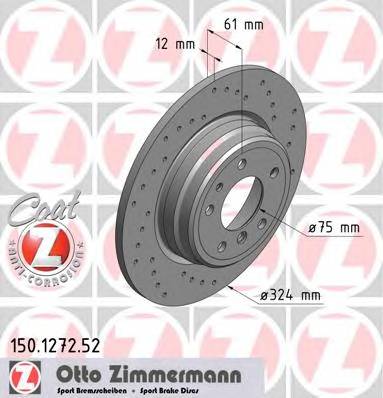 ZIMMERMANN 150.1272.52 Тормозной диск