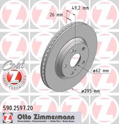 ZIMMERMANN 590.2597.20 Гальмівний диск