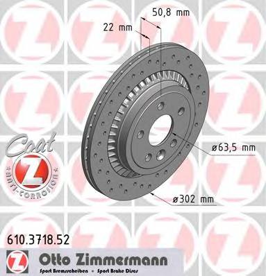 ZIMMERMANN 610.3718.52 Гальмівний диск