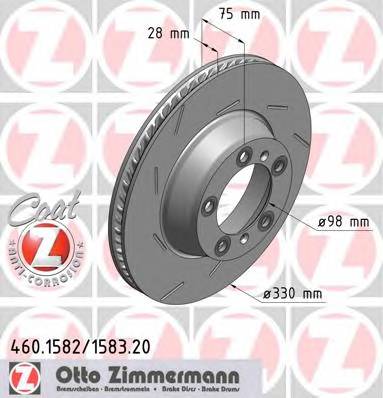 ZIMMERMANN 460.1582.20 Тормозной диск