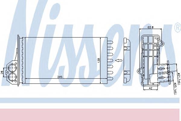 NISSENS 72941 Теплообмінник, опалення салону