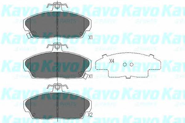 KAVO PARTS KBP-2006 Комплект тормозных колодок,