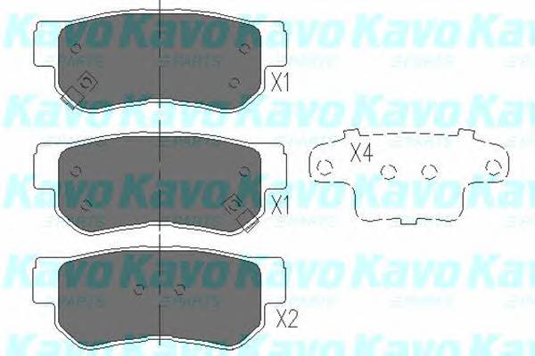 KAVO PARTS KBP-3005 Комплект тормозных колодок,