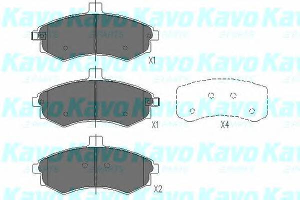 KAVO PARTS KBP-3006 Комплект гальмівних колодок,