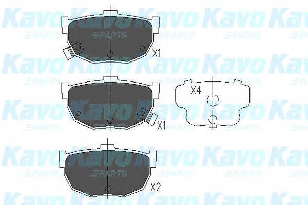 KAVO PARTS KBP-3007 Комплект тормозных колодок,