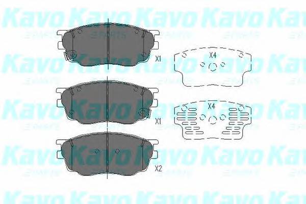 KAVO PARTS KBP-4511 Комплект гальмівних колодок,