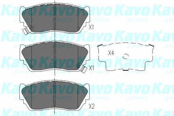 KAVO PARTS KBP-6504 Комплект тормозных колодок,