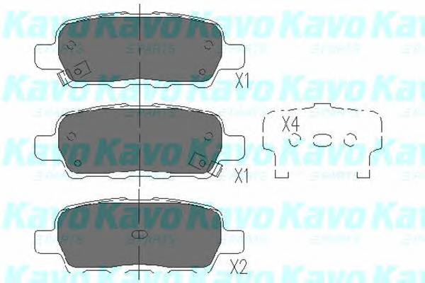 KAVO PARTS KBP-6517 Комплект гальмівних колодок,