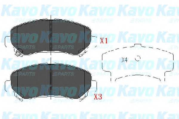 KAVO PARTS KBP-6519 Комплект гальмівних колодок,