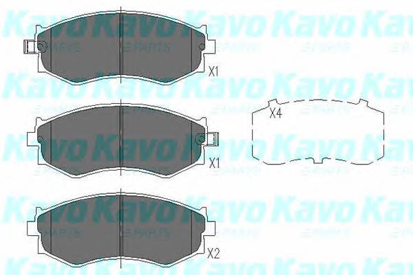 KAVO PARTS KBP-6527 Комплект гальмівних колодок,