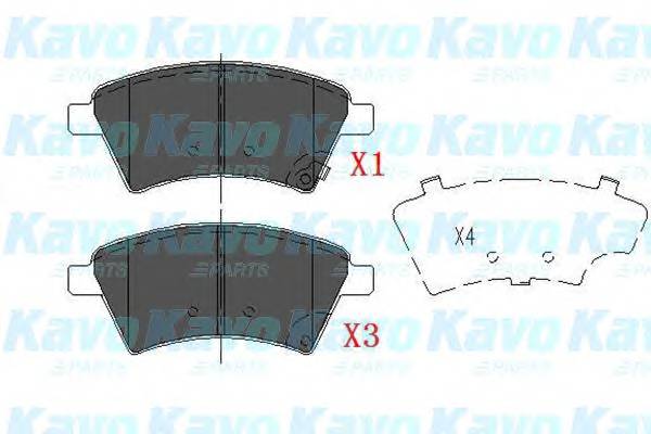 KAVO PARTS KBP-8523 Комплект тормозных колодок,