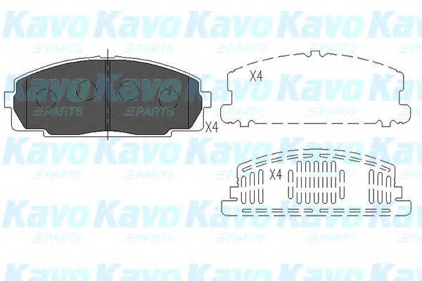 KAVO PARTS KBP-9002 Комплект гальмівних колодок,