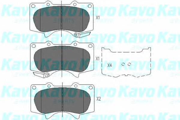 KAVO PARTS KBP-9020 Комплект тормозных колодок,