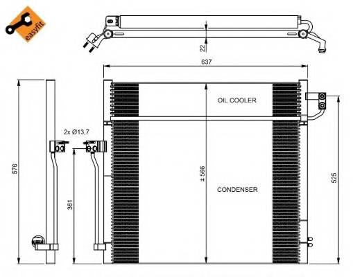 NRF 350080 SKRAPLACZ KLIMATYZACJI DB