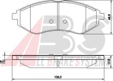 A.B.S. 37352 Комплект тормозных колодок,