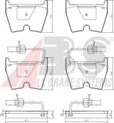 A.B.S. 37367 Комплект гальмівних колодок,