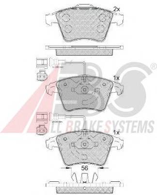 A.B.S. 37482 Комплект тормозных колодок,