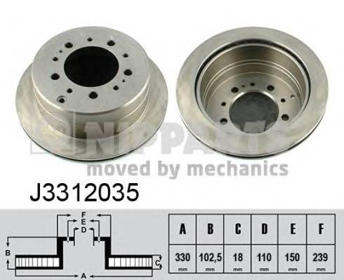 NIPPARTS J3312035 Гальмівний диск