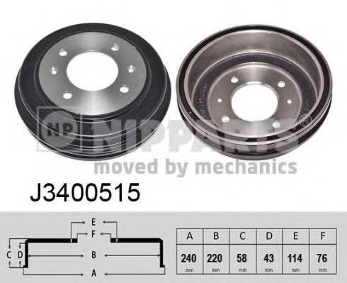 NIPPARTS J3400515 Тормозной барабан