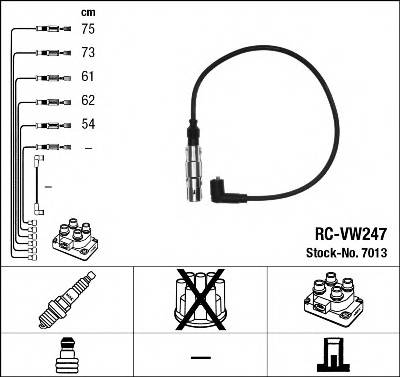 NGK 7013 Комплект дротів запалювання