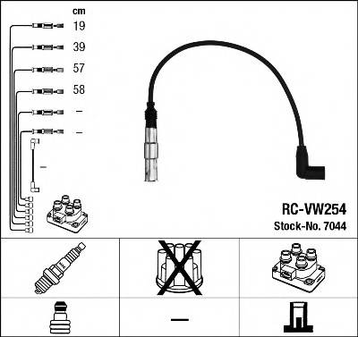 NGK 7044 Комплект дротів запалювання