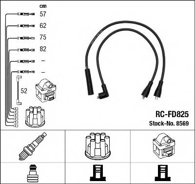 NGK 8569 Комплект дротів запалювання