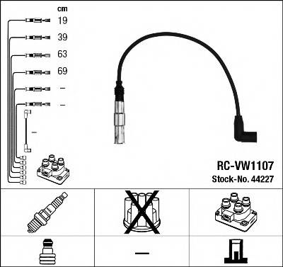 NGK 44227 Комплект проводов зажигания