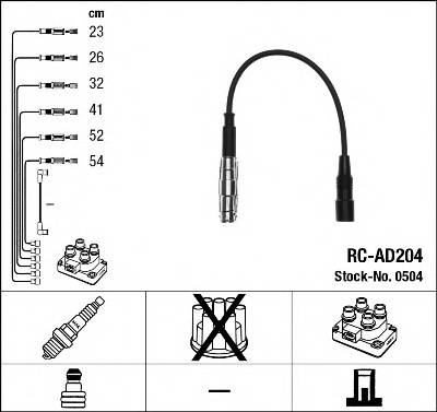 NGK 0504 Комплект проводов зажигания