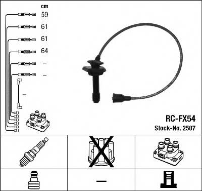 NGK 2507 Комплект проводов зажигания