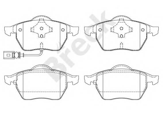 BRECK 23392 00 701 10 Комплект тормозных колодок,