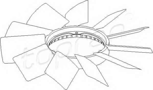 TOPRAN 500 900 Крыльчатка вентилятора, охлаждение