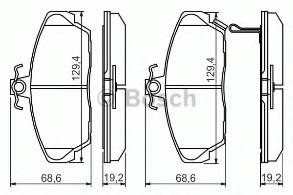 BOSCH 0 986 424 214 Гальмiвнi колодки, к-кт.