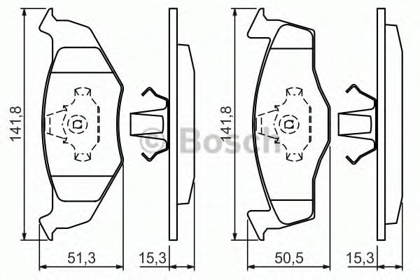 BOSCH 0 986 424 449 Комплект гальмівних колодок,