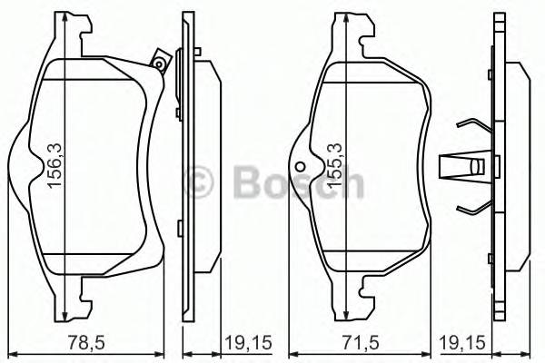 BOSCH 0 986 424 457 Комплект гальмівних колодок,