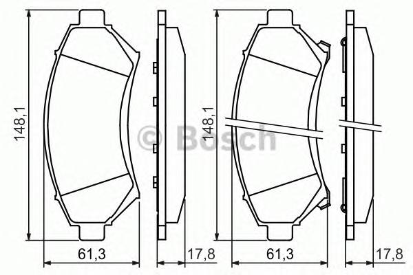 BOSCH 0 986 424 466 Комплект тормозных колодок,