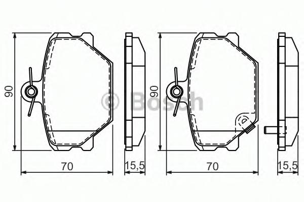 BOSCH 0 986 424 471 Комплект тормозных колодок,