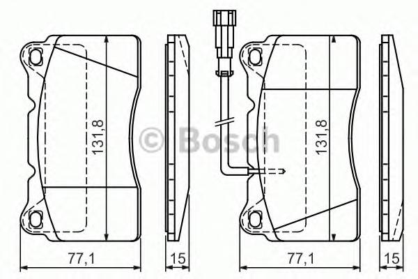 BOSCH 0 986 424 577 Комплект гальмівних колодок,