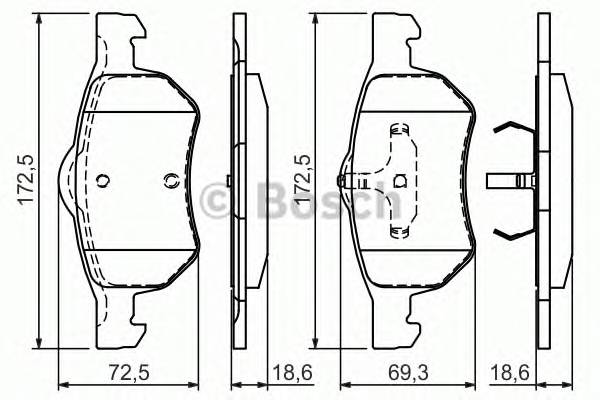 BOSCH 0 986 424 668 Комплект гальмівних колодок,