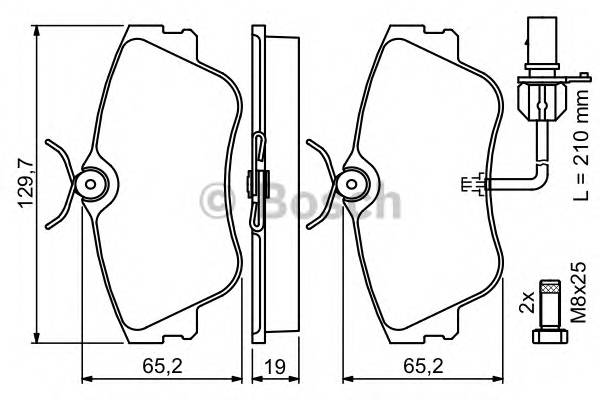 BOSCH 0 986 424 672 Комплект гальмівних колодок,