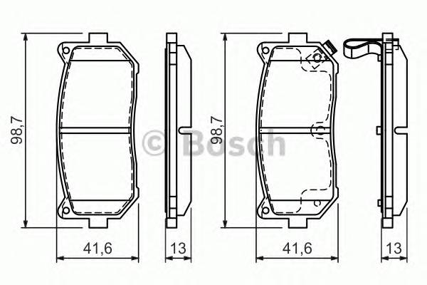 BOSCH 0 986 424 693 Комплект тормозных колодок,