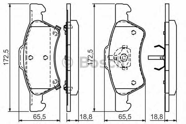 BOSCH 0 986 424 765 Комплект тормозных колодок,