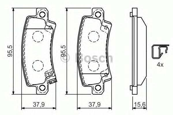 BOSCH 0 986 424 790 Комплект гальмівних колодок,