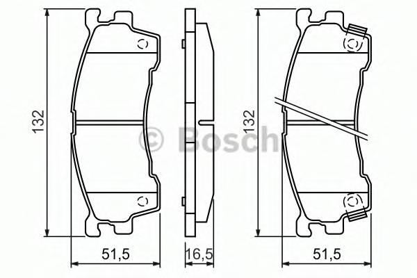 BOSCH 0 986 460 975 Комплект гальмівних колодок,