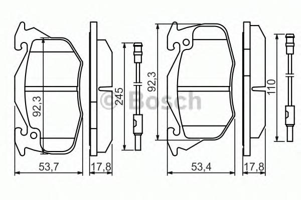 BOSCH 0 986 469 860 Комплект гальмівних колодок,