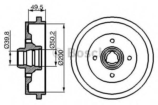 BOSCH 0 986 477 041 Тормозной барабан