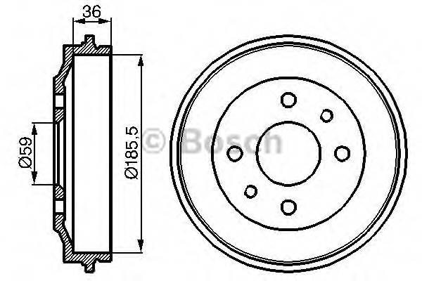 BOSCH 0 986 477 055 Гальмівний барабан