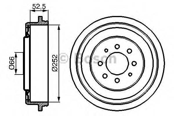 BOSCH 0 986 477 067 Гальмівний барабан