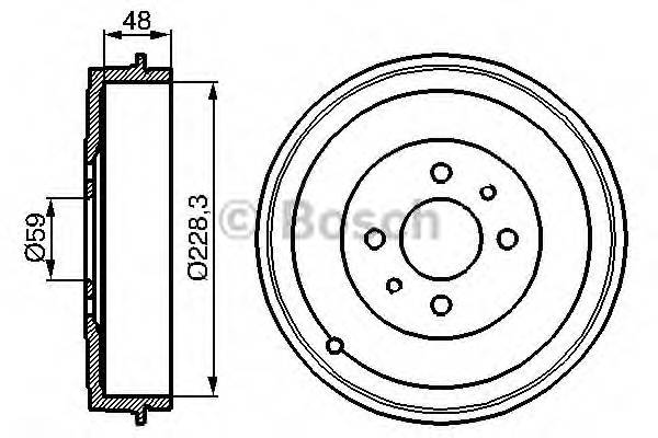 BOSCH 0 986 477 088 Гальмівний барабан