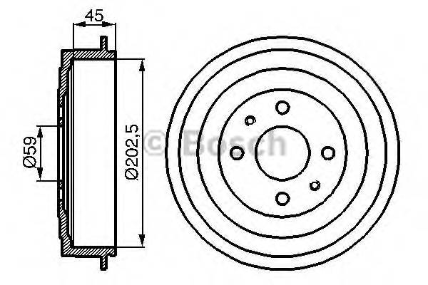 BOSCH 0 986 477 109 Гальмівний барабан